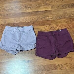 Aeropostale Women's Jean Shorts - Purple and Gray